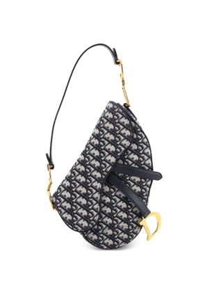 Christian Dior Pre-Owned Saddle Handbag Oblique Canvas Medium shoulder bag - Blue