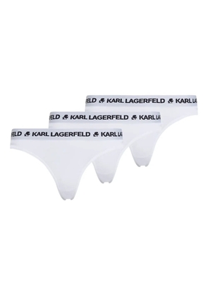 Karl Lagerfeld logo-waistband briefs (pack of three) - White