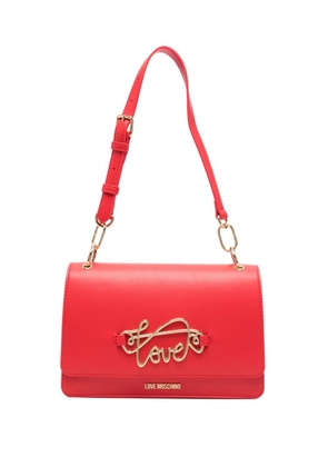 Love Moschino appliqué-detail shoulder bag - Red
