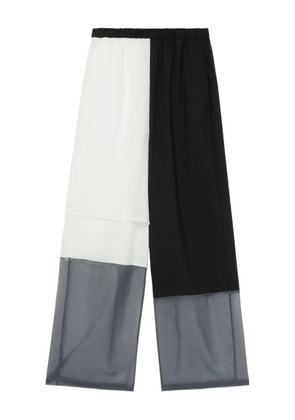 Enföld pinstripe panelled trousers - Black