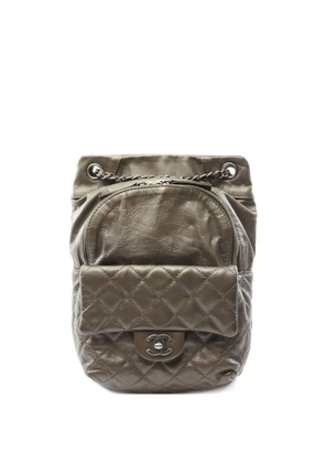 CHANEL Pre-Owned 2015-2016 Matelassê leather backpack - Brown