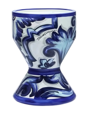 Dolce & Gabbana floral geometric ceramic vase - White