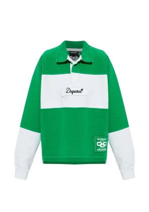DSQUARED2 stripe collared sweater - Green