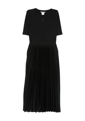 DKNY short-sleeve pleated midi dress - Black