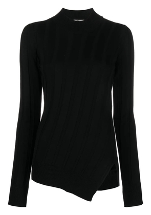 Stella McCartney asymmetric-hem knit jumper - Black