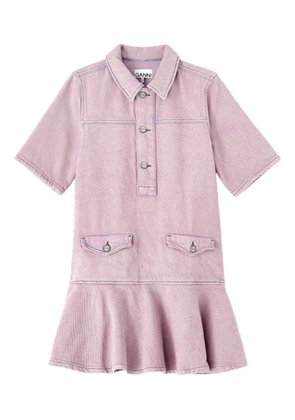 GANNI denim mini dress - Pink