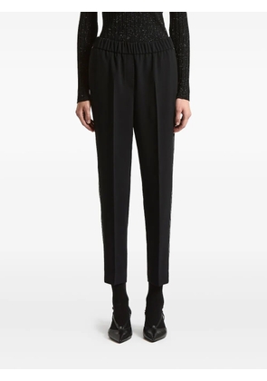 Peserico elasticated-waistband trousers - Black