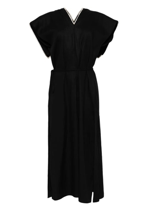 LITKOVSKA whipstich-trim midi dress - Black