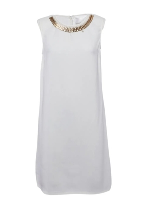 Elisabetta Franchi chain-link detailing midi dress - White