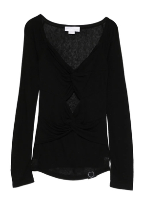 Stella McCartney V-neck long sleeve T-shirt - Black