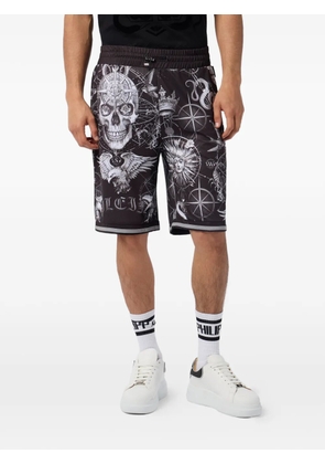 Philipp Plein elastic-waistband shorts - Black