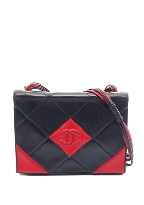 CHANEL Pre-Owned 1989-1991 interlocking-CC shoulder bag - Blue