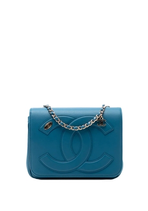 CHANEL Pre-Owned 2019 Lambskin CC Mania Flap crossbody bag - Blue