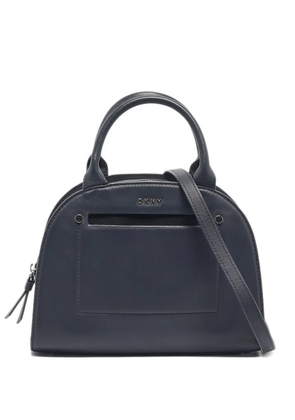 DKNY leather logo-detail tote bag - Blue