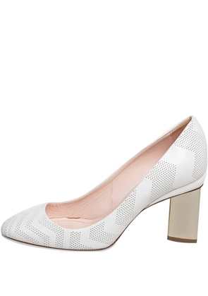 Nicholas Kirkwood 65mm perforated-geometric pumps - White