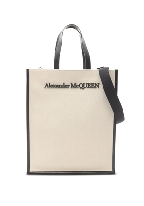 Alexander McQueen Pre-Owned 2010s logo-embroidery tote bag - White