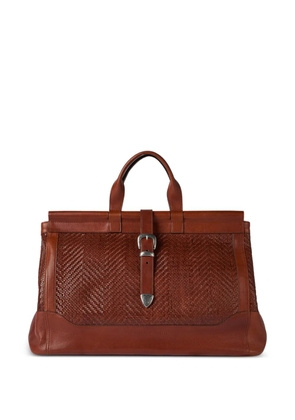 Brunello Cucinelli leather holdalls bag - Brown