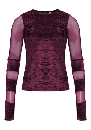 Amir Slama x Astrid mesh-panel top - Red