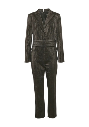 Elisabetta Franchi glitter belted jumpsuit - Black