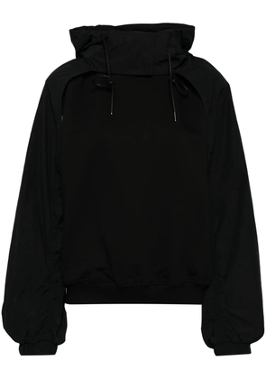 Juun.J mock neck hoodie - Black