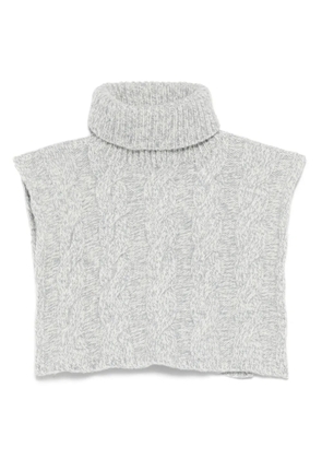 Eleventy cable-knit turtleneck neck warmer - Blue