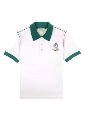 Sporty & Rich contrast-collar polo top - White