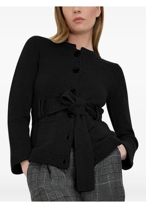 JANE Winter belted cardigan - Black