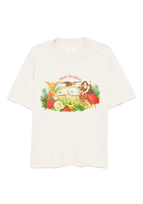 Melt graphic-printed T-shirt - Neutrals