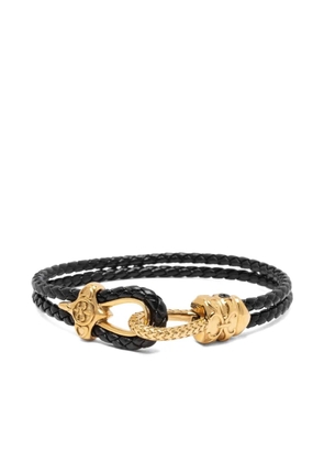 Nialaya Jewelry rope-clasp leather bracelet - Black