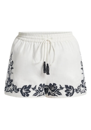 Hemant And Nandita Aahi embroidered tassel shorts - White