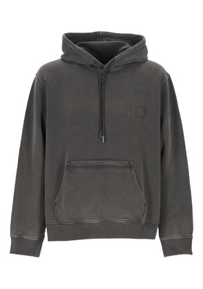 Wooyoungmi long-sleeves embroidered-logo hoodie - Grey