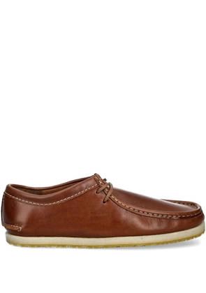 Clarks Originals leather lace-up loafers - Brown