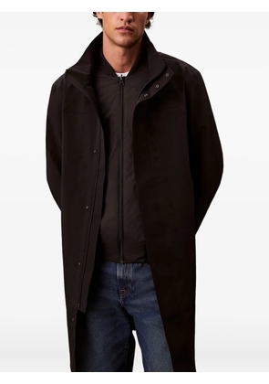Calvin Klein logo-detail hooded coat - Black