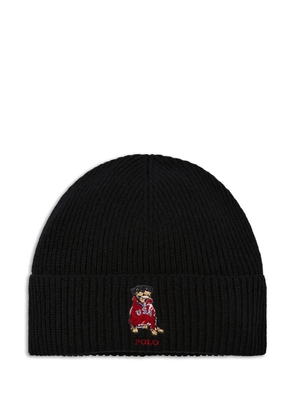 Polo Ralph Lauren dog-motif beanie hat - Black