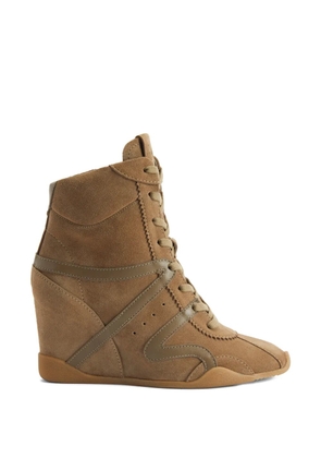 Giuseppe Zanotti Top Wedge lace-up sneakers - Brown