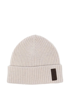 Paul & Shark ribbed-knit beanie - Neutrals