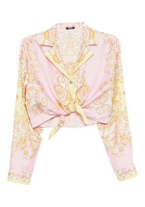 Versace printed silk twill shirt - Pink