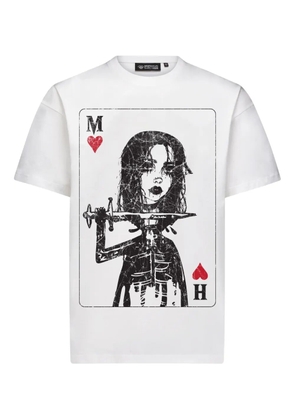 Mostly Heard Rarely Seen Heart Playing Card T-shirt - White