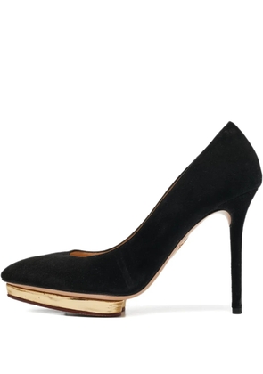 Charlotte Olympia 110mm Debbie platform suede pumps - Black