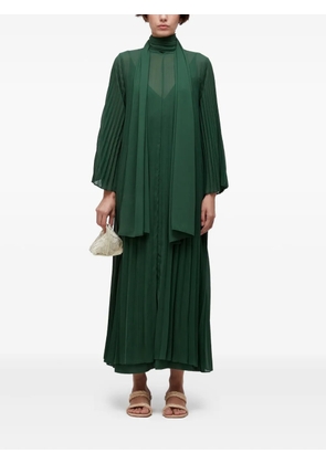 Osklen ML pleated high-neck maxi dress - Green