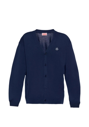Kenzo Boke Flower-appliqué cardigan - Blue