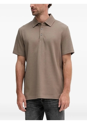 Michael Kors textured-weave polo shirt - Brown