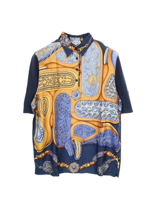 Hermès Pre-Owned 2000s printed polo shirt - Blue