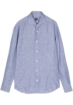 Fedeli striped linen shirt - Blue