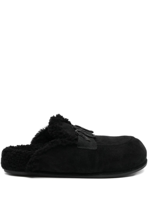 René Caovilla crystal-embellished mules - Black