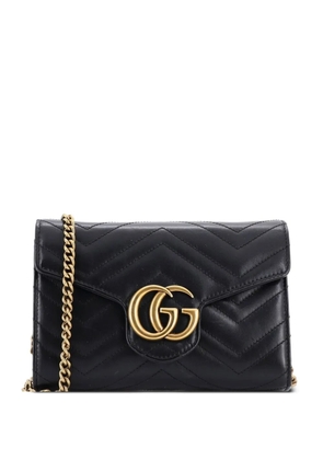 Gucci Pre-Owned GG Marmont Chain Wallet Matelasse Leather Mini crossbody bag - Black