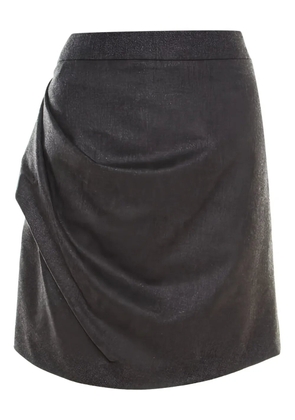 Emporio Armani Pre-Owned draped midi skirt - Grey