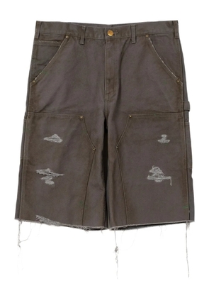 KAMIYA distressed painter shorts - Grey