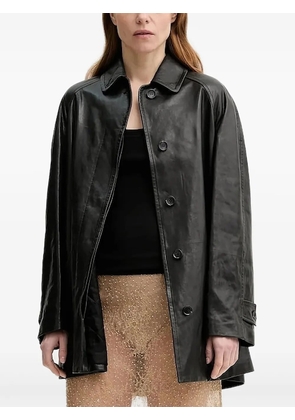 Bally buttoned leather jacket - Black
