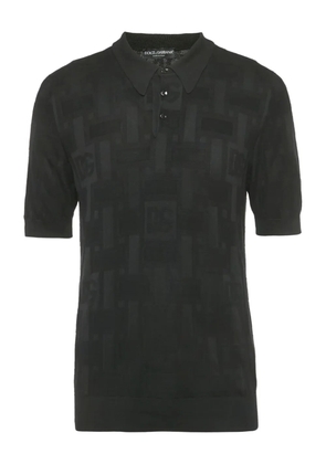 Dolce & Gabbana Pre-Owned patterned silk polo shirt - Black